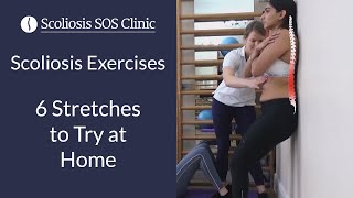 Scoliosis Exercises  6 Stretches to Try at Home [upl. by Anialed]