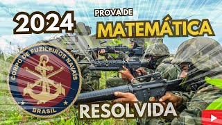 Prova para ingresso de Fuzileiros Navais 2024 resolvida e comentada [upl. by Htiekram]