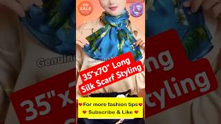 How to Tie Wear amp Style 35in x 70in 90cm x 180cm Long Silk Scarf Tips 27 4K Shorts [upl. by Veedis]