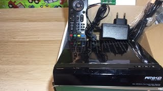 Amiko HD 8142 TWIN C  Amiko Receiver SKY  Amiko Kabel receiver  Amiko unboxing [upl. by Patin]