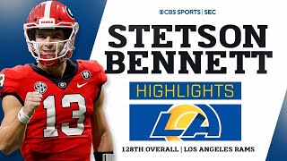 Stetson Bennett Georgia Highlights  128th Pick For The Rams In The 2023 NFL Draft  CBS Sports [upl. by Magbie688]