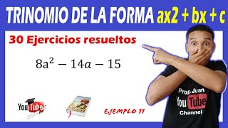 😍 👉CÓMO hacer trinomio DE LA FORMA ax2bxc 🚀  FACTORIZACIÓN DESDE CERO 3️⃣0️⃣ EJERCICIOS ✅ [upl. by Sihunn]