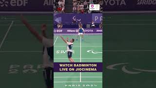 lightningfast reflexes from Tarun Dhillon  Paralympics Badminton Highlights  JioCinema [upl. by Asenaj]