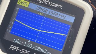 RigExpert Zoom AA55 testing Buckmaster 7 band Ocf on 10 meters [upl. by Ilajna]