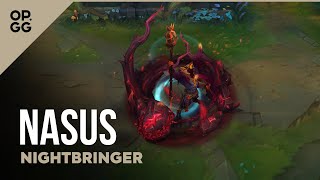 Nightbringer Nasus – OPGG Skin Review – League of Legends [upl. by Ardnazxela]