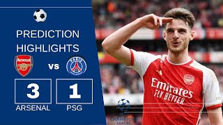 🔴ARSENAL vs PSG  Prediction UEFA Champions League 2425  Match Highlights  FC Game Simulation [upl. by Artemla141]