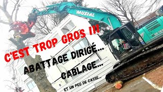 chantier dabattage compliqué kobelco sk 180 [upl. by Tildi196]