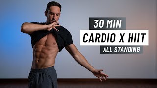 30 Min Cardio HIIT Workout For Fat Burn  ALL STANDING  No Equipment Home Workout [upl. by Chally]