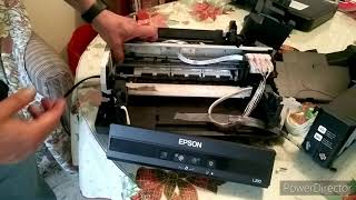 Como desbloquear impresoras Epson l210 l310 l355 cuando hace ruido y enciende todas las luces [upl. by Darcee]