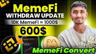 🤑Memefi Withdraw Update  Memefi Coin Withdrawal  Memefi Mining Update Memefi Coin Convert Token [upl. by Lenod599]