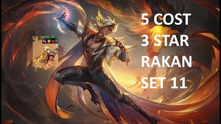 FIRST 3 Star 5 Cost Rakan Set 11 PBE [upl. by Largent]