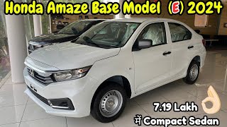 Honda amaze base model 2024  Most value for money compact sedan 719 lakh👌🏻🔥 honda amaze2024 [upl. by Gyimah]