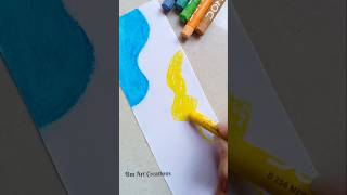 DIY Boho bookmark painting using oil pastels🔖😍💙 shorts bookmark youtubeshorts creative art diy [upl. by Atteoj]