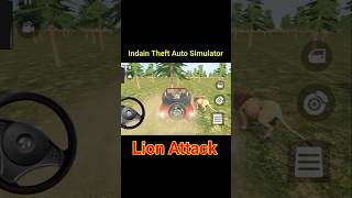 Indian Thaft Auto simulator short video Lion Attack on me short video short 🔥😎 [upl. by Zurciram655]