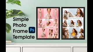 Birthday Collage Frames  photo frame psd file free download [upl. by Ahsienauq14]