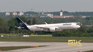 Airbus A350941 from Lufthansa DAIVC arrival at Munich Airport MUC EDDM [upl. by Sseb]