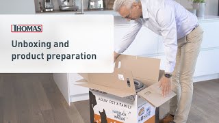 Unboxing and product preparation of THOMAS wetdry vacuum cleaner [upl. by Oimetra]