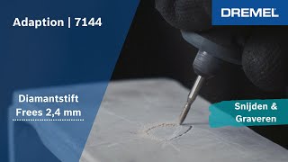 Dremel 7144JA Diamantstift met spitse kegelvormige kop van 24 mm [upl. by Ahsiekim342]