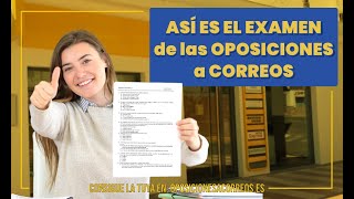 📝 Así es el EXAMEN de las Oposiciones a CORREOS 2024  Oposiciones a Correos ✉️ [upl. by Ayanet]