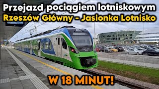 Pociągiem z Rzeszowa na Lotnisko w Jasionce  Pierwszy dzień kursowania pociągów Jasionka Lotnisko [upl. by Driscoll]