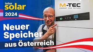 Neuer Stromspeicher aus Österreich WärmepumpenHersteller MTec auf Intersolar 2024 [upl. by Groeg135]