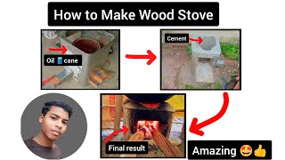 How to Make Wood Stove with Cement  Chula Keise Banaye  stechnology99 stove making [upl. by Arakawa4]