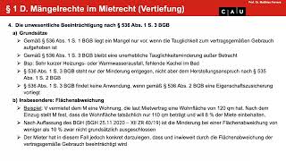 Vertragliche Schuldverhältnisse ohne Kaufrecht – Folge 04 MietR Rechtsmängel Konkurrenzen [upl. by Ailel]