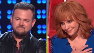 The Voice Reba McEntire Chokes Up Over Singers Emotional Connection to Battle Song [upl. by Ecenahs]