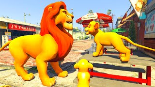 Simba and Pumbaa Save a Cow Fight Lions and Reunite with Mufasa in the Venice Beach  🦁🌆 [upl. by Ynaffi]