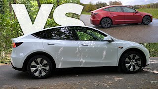 2024 Tesla Model 3 Highland vs Tesla Model Y 2023 [upl. by Eilsew643]