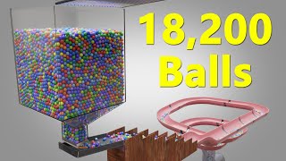 18200 Colorful Balls Marble Run Loop animation V11 [upl. by Inattirb]