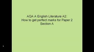 AQA A2 Literature Paper 2 How to Plan a Perfect Answer for Section A [upl. by Stearne695]