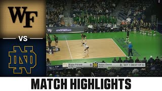 Wake Forest vs Notre Dame ACC Volleyball Highlights 2023 [upl. by Dix]