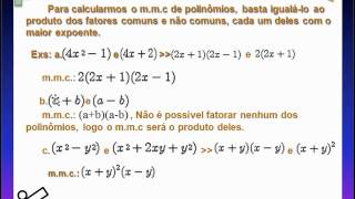 Mmc de polinômios [upl. by Ireva]