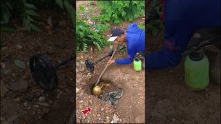 The moment of finding most expensive treasures metaldetecting shortsvideo goldhunter [upl. by Seira272]