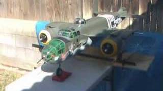 Top Flite B25 Saito FA90TS Engine Test [upl. by Nidia]