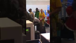 Usain Bolt drunk at Rio de Janeiro Galeao airport [upl. by Ennire]