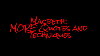 MORE Macbeth quotes  techniques AQA gcse revision [upl. by Gentes]