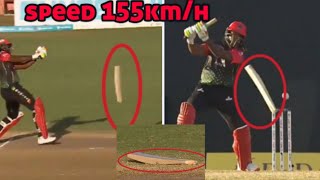 Chris Gayles bat broke after a rocketing🚀 delivery from Odean SmithSpeed 155kmh [upl. by Ping]