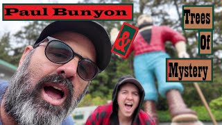 Paul Bunyon And The Trees Of Mystery In The Redwood Forest [upl. by Nylarak]