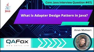 What is Adapter design pattern in java Core Java Interview Question 471 [upl. by Ecyob]