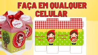 Como fazer caixinhas personalizadas para festas no celular\Caixinha milk no canva no celular [upl. by Rednasela441]