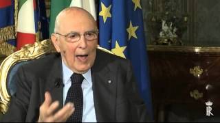 Colloquio del Presidente della Repubblica Giorgio Napolitano con Eugenio Scalfari [upl. by Lotsirk]