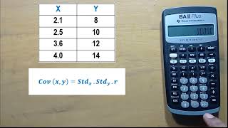 Covariance in TI BA ii Plus financial Calculator [upl. by Ij]