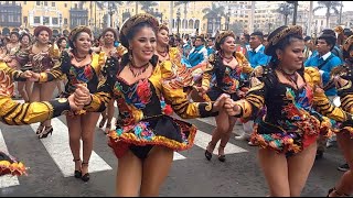 Chicas baile Saya Caporales 2019 Lima Perú Virgen de la Candelaria  Copacabana [upl. by Finella]