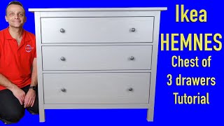 Ikea HEMNES Chest of 3 drawers Assembly instructions [upl. by Medorra]