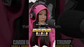 Cardi B believes Donald Trump will win election thoughts ⁉️😲🤷🏽‍♂️ cardib donaldtrump rap [upl. by Llenroc]