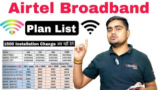 Airtel WiFi Plans 2024  Airtel Broadband Plans  Airtel Wifi Pack Plan List  The Power Technical [upl. by Joub]