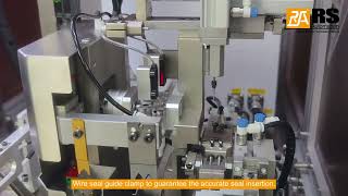 Semiautomatic Seal Insertion Wire Stripping amp CrimpingMachine Double Wires RSMISC200SD [upl. by Eatnahc]