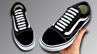 HOW TO BAR LACE VANS OLD SKOOLS BEST WAY [upl. by Nnaeinahpets]